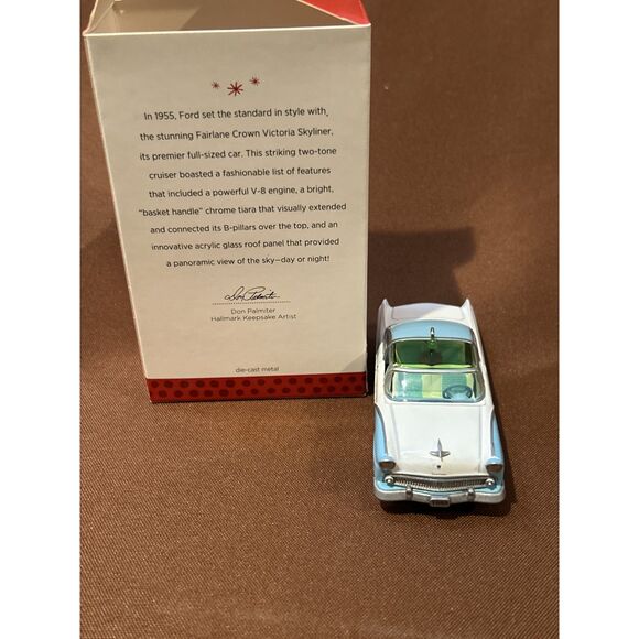 2013 Hallmark Keepsake Ornament 1955 Ford Fairlane Crown Victoria Skyliner - Picture 3 of 5
